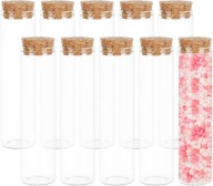 JB508 BENECREAT Szklana probówka o pojemności 60 ml, z korkiem 10 SZTUK