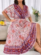 Okazja!_NOWA stylowa WYSMUKLAJĄCA sukienka SHEIN_modny orient_FALBANA_50/52