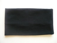 Opaska na włosy bawełniana lycra czarna szeroka 9 cm