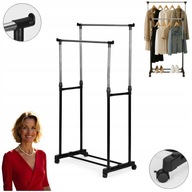 Podwójny Wieszak Stojący Na Ubrania Stojak Z Regulacją Wysokości