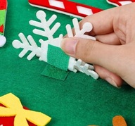 Choinka sztuczna Świąteczna mata edukacyjna z filcu LED dla dzieci 98x70 cm