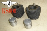 Zundapp KS 600 cylinder tłok x2 komplet PO REGENERACJI do założenia DOBRE !