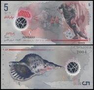 BNB - MALEDIWY 5 Rufiyaa 2017 seria A niski nr 040 333 # PA26 POLIMER # UNC