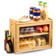 Chlebak bambusowy pojemnik żywność przyprawy półka szafka do kuchni deska