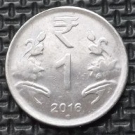 *INDIE [1927]*1 rupia 2016 *znak menniczy Noida:, kwiat Lotos