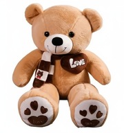 MIŚ LOVE 80 CM DUŻY NA OKAZJE PREZENT BRĄZOWY SERCE UROCZY PAMIĄTKA ROCZNIC