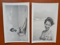 PRL 2 x kobieta strój plażowy morze (1189b)