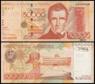 BNB - WENEZUELA 50000 Bolivares 2005 A 61029058 # P87a # UNC