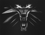 WIEDŹMIN Oryginalny obraz Grawerawerowany na blaze ... Staloryt