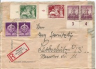 TRZECIA RZESZA -koperta erka CIESZYN TESCHEN -obieg 1942 rok znaczki