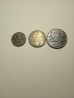 Zestaw 1 , 2 , 5 groszy z 1938 roku bezobiegowe