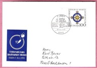 Niemcy 1992, FDC Bonn, medal ORDEN POUR LE MERITE, odznaczenia, ptak sowa