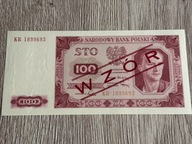100 zł 1948r. Seria KR. Wzór. Stan UNC-