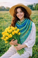 PRZEPIĘKNA MULTIKOLOROWA MIĘKKA DUŻA CHUSTA, SZAL, RĘKODZIEŁO_NA PREZENT!!!