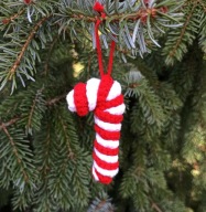 Szydełkowa candy cane laska cukrowa