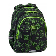 PLECAK SZKOLNY MŁODZIEŻOWY WIELOKOMOROWY COOLPACK CZARNO-ZIELONY 21L
