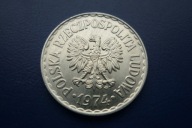 PRL 1 złoty 1974 stan 1 mennicza - śliczna !!!