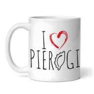 Kubek Kocham pierogi, I love pierogi 330ml, kubek smakosza pierogów