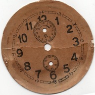 polski budzik GF oryginalna tarcza większa nr 3 lata 30-te XX w