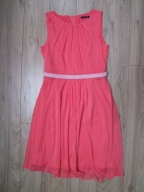 CHARYTATYWNIE: Sukienka wieczorowa, letnia w kolorze koralowym idealny stan