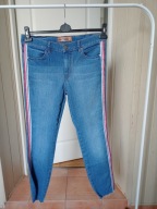Spodnie dżins Janina rurki 42 strecz lampasy