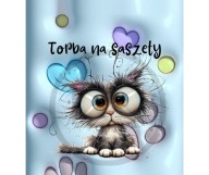 Panel z nadrukiem wodoodporny na torbę 45/45cm kot kociak oxford