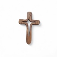 Krzyż z drewna oliwnego ręcznie robiony polski wykonawca 21 cm
