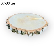 Plaster krążek drewna brzoza 30-35cm dekoracje gruba kora podstawka tort