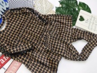 Mała Mi - welurowy komplecik , pepitka cekin r 98/104