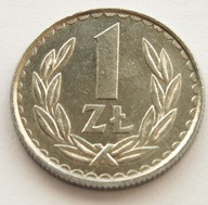 1 ZŁOTY ALUMINIUM POLSKA 1984 ROK PRL PIĘKNA