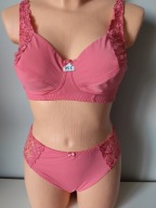 Śliczna bielizna komplet koralowy 95C dół L 44/46