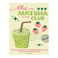 Plakat „The Matcha Club” – Nowoczesny Plakat Kuchenny