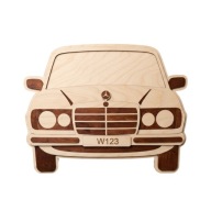 Drewniany Obraz 3D Mercedes W123 Beczka Personalizowany Grawer Prezent XL