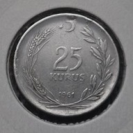 *TURCJA [0362]*25 Kurus (25 kuruszy) 1961 Lira turecka Wieniec, legenda