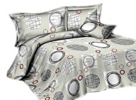 pościel z flaneli 200x200 +2x70x80 guzik F 50 Kosmiczny pył