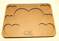 WYSYPYWANKA KARTONOWA SENSORYCZNA „Tabliczka serce”