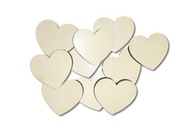 Scrapki drewniane serduszka, ok.3cm, 29mm, sklejka, biały HDF 30 szt
