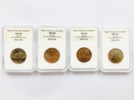 Monety zestaw 4x 2 zł 1995 rok, grading MS 68