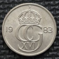*SZWECJA [0077]*50 ore 1983 (SVERIGE) Król Karol XVI Gustaw Korona Monogram
