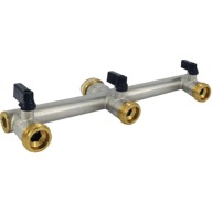 Zawór odcinający kątowy potrójny 3x 3/4 cala