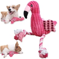 Szarpak Dla PSA GRYZAK Różowy FLAMING Ze Sznurkami WYTRZYMAŁA Mocny 35cm