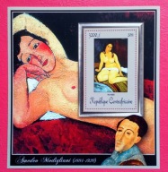 REP.ŚRODKOWOAFR. 2011 Modigliani malarstwo akt czyste**