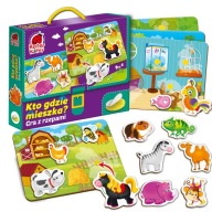 GRA Z RZEPAMI KTO GDZIE MIESZKA EDUKACYJNA DLA DZIECI ROTER KAFER ZWIERZĘTA