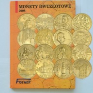 ROCZNIK 2008 KOMPLETNY w ALBUMIE FISCHER 16 szt. Monet 2 zł - Mennicze