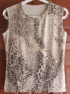 Bluzka bez rękawów wzór wężowy 36