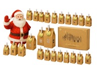 KALENDARZ ADWENTOWY DOMKI Z PAPIERU KRAFT 24 SZT. ZRÓB TO SAM PREZENT