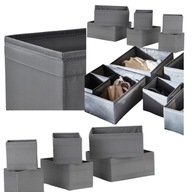 IKEA SKUBB Komplet pojemników na ubrania , biżuterii 6 szt ciemnoszary