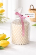 Ręcznie robiona świeca sojowa - NA PREZENT, idealna do domu - kremowa