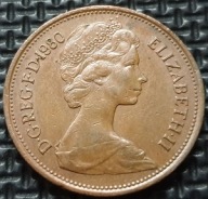 *WIELKA BRYTANIA [0151] *2 Pence 1980 NEW PENCE *ELIZABETH II