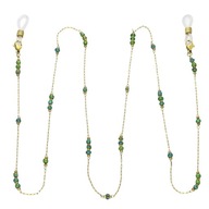 82809 Łańcuszek do okularów srebrna stal chirurgiczna koraliki